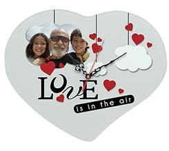 Orologio Cuore Vetro 36x28 Lovely cloud