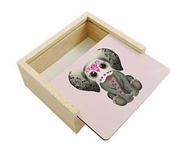 Scatola portaoggetti in legno Elefantino