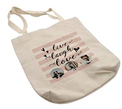 Shopper in Juta Live love 34x36,5