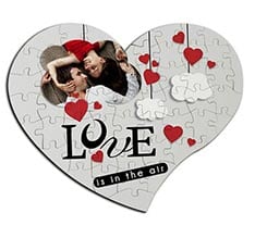 Puzzle cuore masonite A4 Lovely cloud