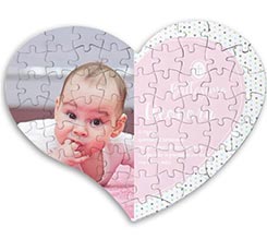 Puzzle magnetico cuore Battesimo bimba