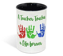 Portapenne in ceramica Impronte bimbi