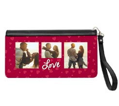 Portafoglio in similpelle deluxe love 3 riquadri