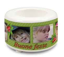 Portacandela in ceramica Vischio