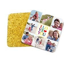 Sottobicchiere sughero Love collage