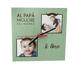 Orologio Quadrato in Vetro Papà ti amo