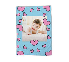 Coperta Plaid Baby Cuori rosa