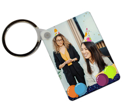 Portachiavi in Legno con foto e grafica per compleanno