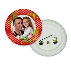 Spilla rotonda Bacche natalizie