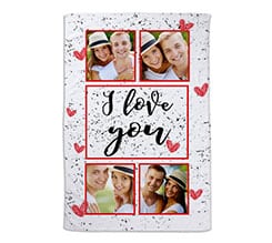 Coperta 100x150 I love you collage