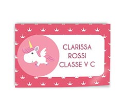 Adesivo rettangolare Unicorno
