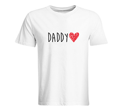 Maglietta per la festa del papà con grafica cuore