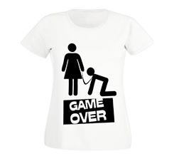 T-shirt donna in cotone Game over