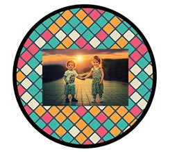 Zerbino Rotondo in Gomma 85 cm Hypnotic square