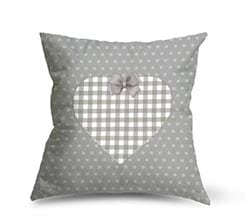 Pois Grigi su Cuscino in tessuto scamosciato