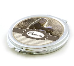 Specchietto borsetta Shabby brown