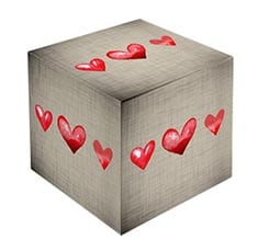 Foto Cubo Immagini Cuori Rossi