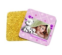 Sottobicchiere in sughero Orsetto rosa