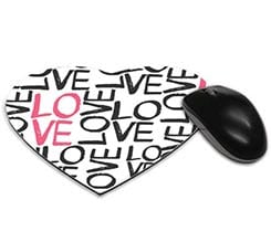 Tappetino mouse cuore Love words