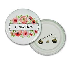 Spilla rotonda Fiori d'arancio