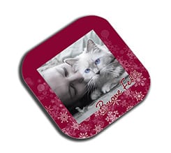 Sottobicchiere masonite quadrato Buone feste