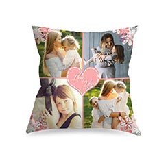 Cuscino in Tessuto Scamosciato Dedica Cuore