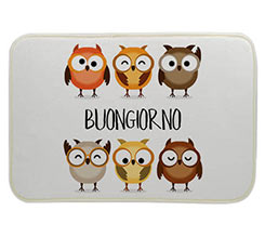 Tappeto Scendiletto Gufetti