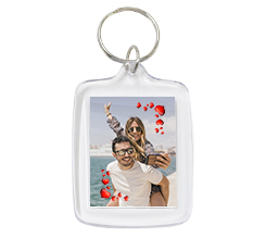 Portachiavi in Plastica Rettangolare cornice di cuori