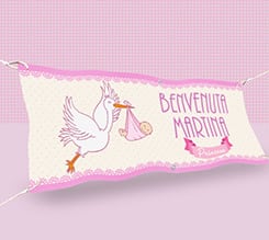 Striscione 150x60 Nascita bambina