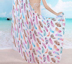 Pareo da Mare Lungo Piume