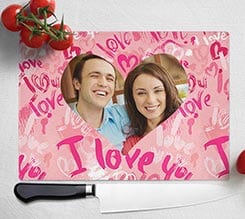 Tagliere in vetro Words of love