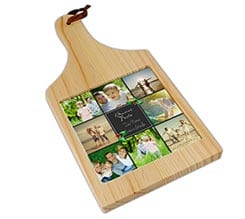 Tagliere in legno Collage natalizio