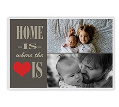 Collage su tela senza telaio Home is here
