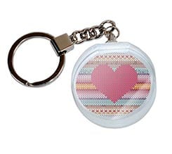 Portachiavi Tondo Cristallo - Soft Heart