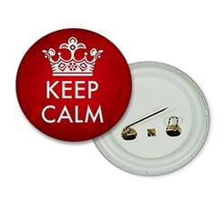 Spille Rotonde Keep Calm Rosso