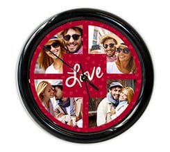 Orologio da muro rotondo Love for collage