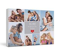Foto collage su tela Home is the heart