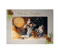 Puzzle in tessuto “felice Natale” personalizzabile
