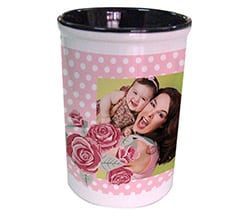 Portapenne Rose con pois