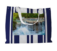 Borsa da spiaggia Fasce blu