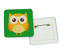 Spilla quadrata Gufetto