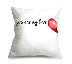 My Love su Cuscino in Tessuto Scamosciato