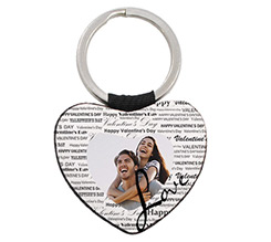 Portachiavi a Cuore in Pelle Love Words