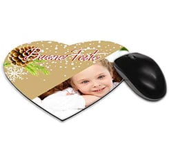 Tappetino mouse cuore Pigne natalizie
