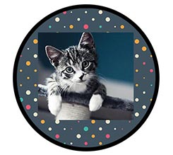 Zerbino Rotondo in Gomma 85 cm Hypnotic blu