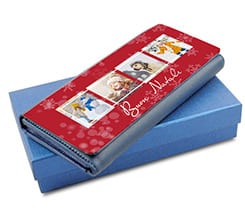 Portafoglio donna in pelle colorato Red Christmas