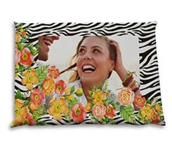 Cuscino mare Zebrato con fiori