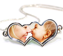 Collana con due cuori personalizzata