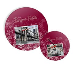 Orologio in legno rotondo Ice stars