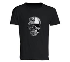 T-shirt in cotone fiammato uomo Skull